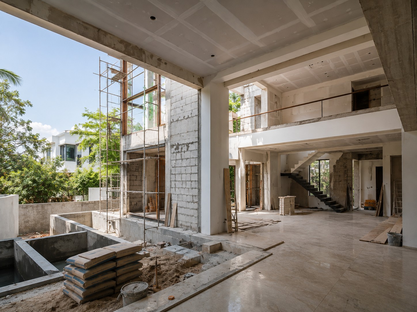 Residential construction detail — conceptual visualisation